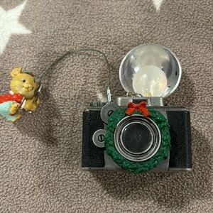 Enesco Mouse Vintage old fashion Flash Camera Christmas Ornament Rare